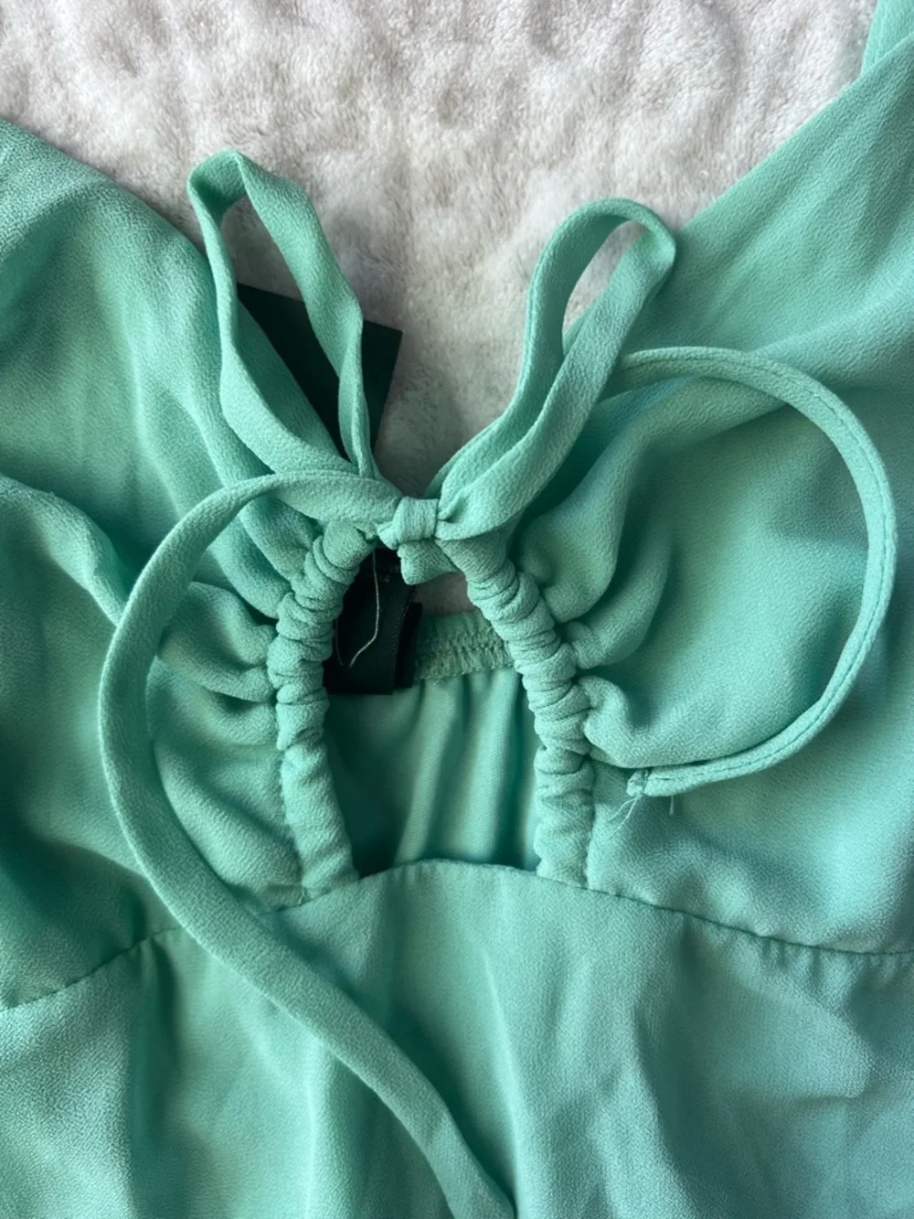 NWT Wild Fable Women’s Sleeveless High-Low Hem Chiffon Dress | Aqua Green Size L - Picture 6 of 11